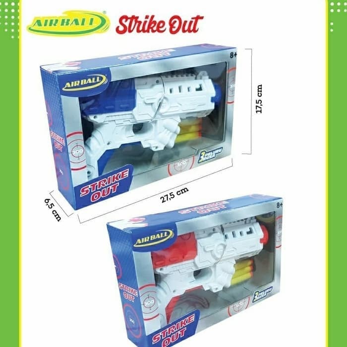 Mainan Pistol Nerf by AIRBALL " Strike Out "