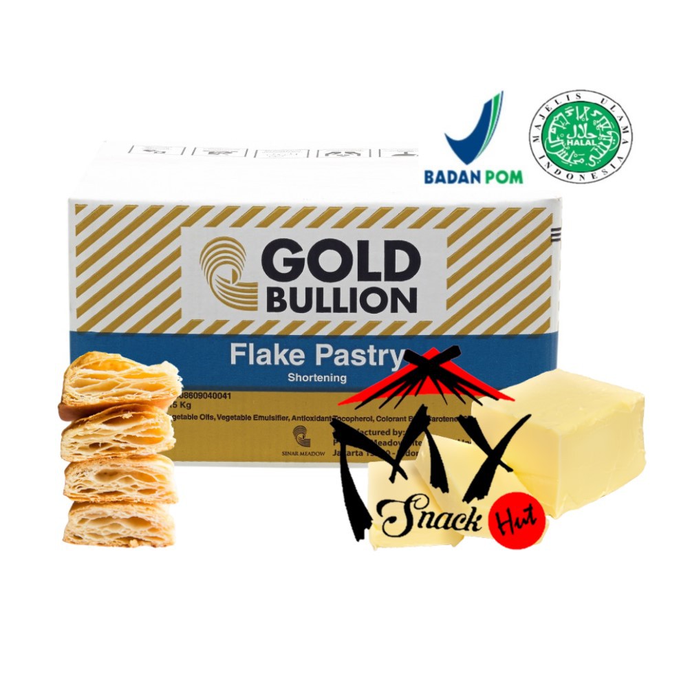 KORVET SUPER 250GR - GOLD BULLION FLAKE PASTRY KORSVET PUFF SHORTENING MARGARINE CROISSANT LEMAK LIPAT HALAL