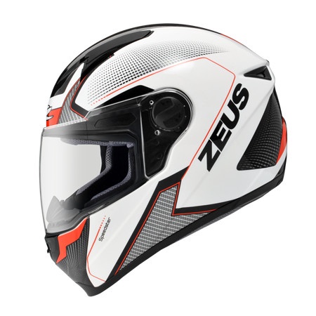 Helm Zeus ZS811 Speedster White AL6/Black/Red FullFace Free Dark Visor