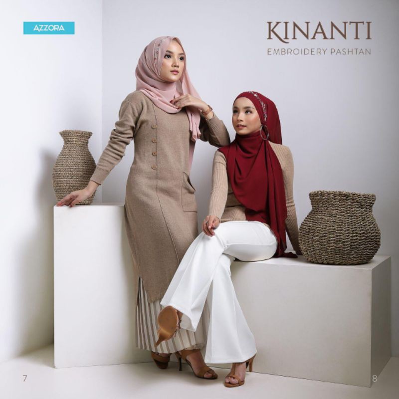 Pashmina Tali Kinanti Bordir Pastal Original Azzora Hijab