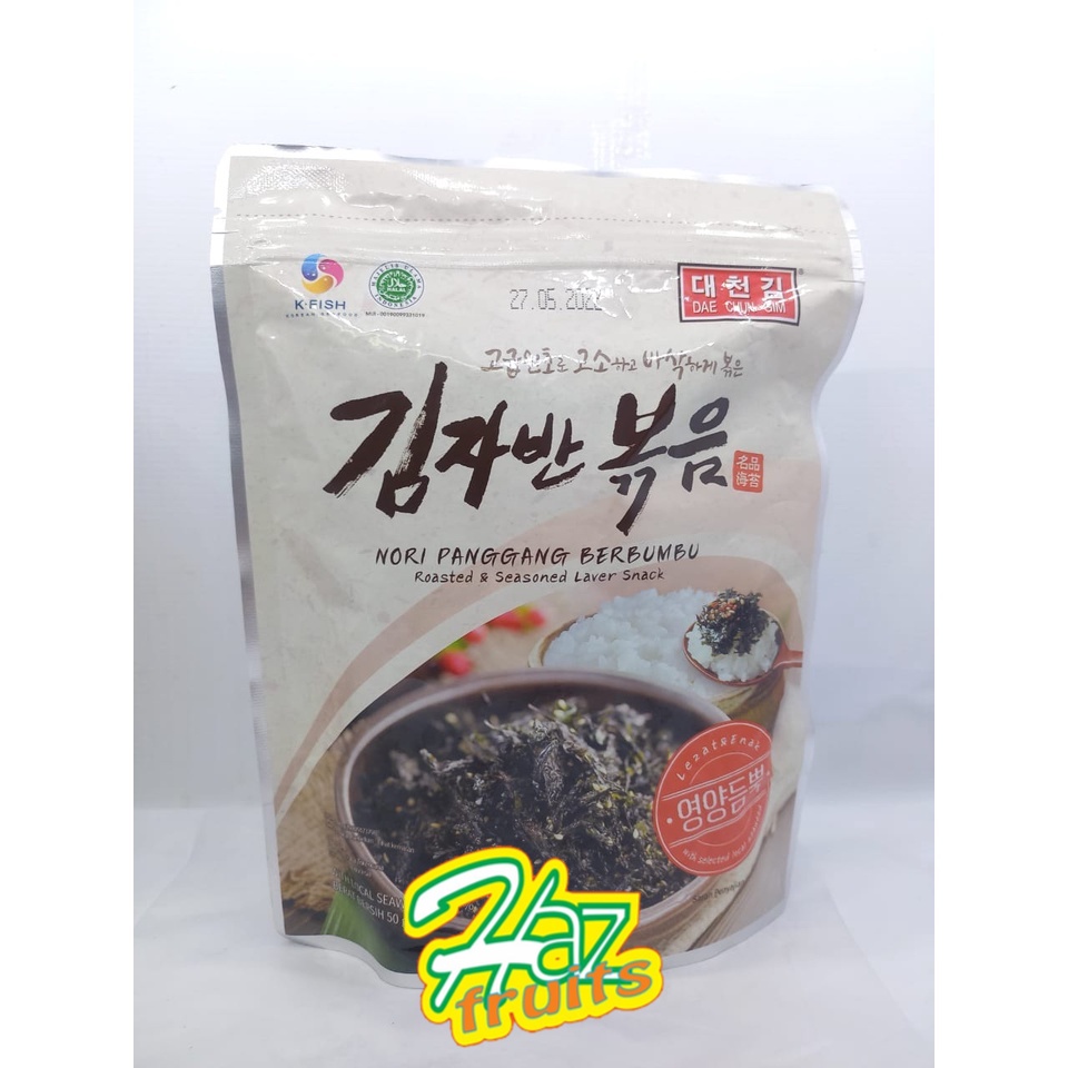 

Daechun Roasted Seasoned Laver Snack 50 g/ Nori Korea