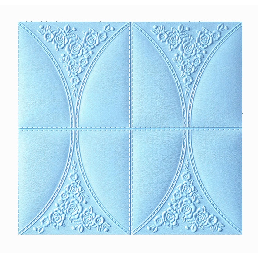 [COD] Wallpaper Dinding Stiker Wallfoam 3D Sticker Dekorasi Kamar Rumah Murah [Seri L] Bunga-TOSCA