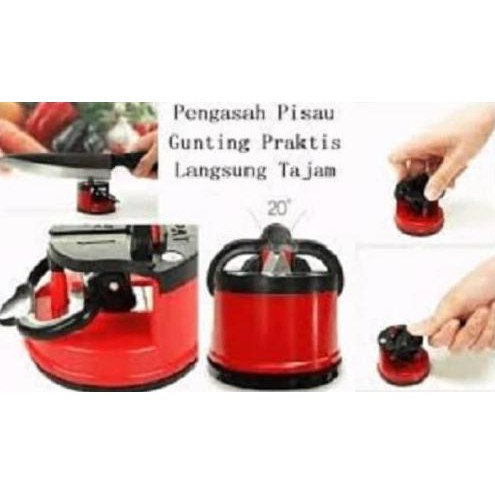 

Asah / Pengasah Pisau, Gunting, Cuter Cutter with suction pad knife sharpener barang unik peralatan