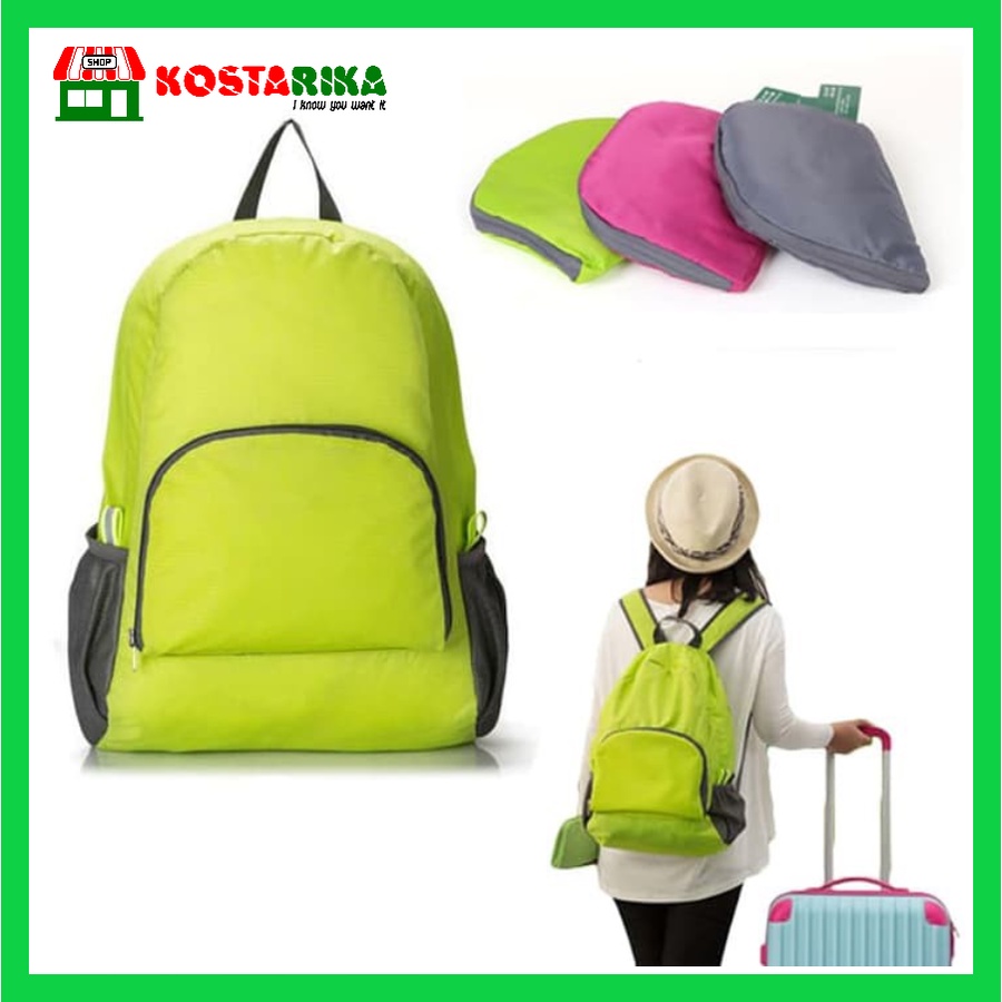 Tas Ransel Punggung Lipat Atau Folding Backpack Atau Ransel Travel Tas Simple