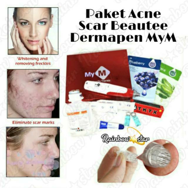 Paket Acne Scar Beautee Dermapen MyM / Paket BB Glow Penghilang Bopeng / Dermapen Serum