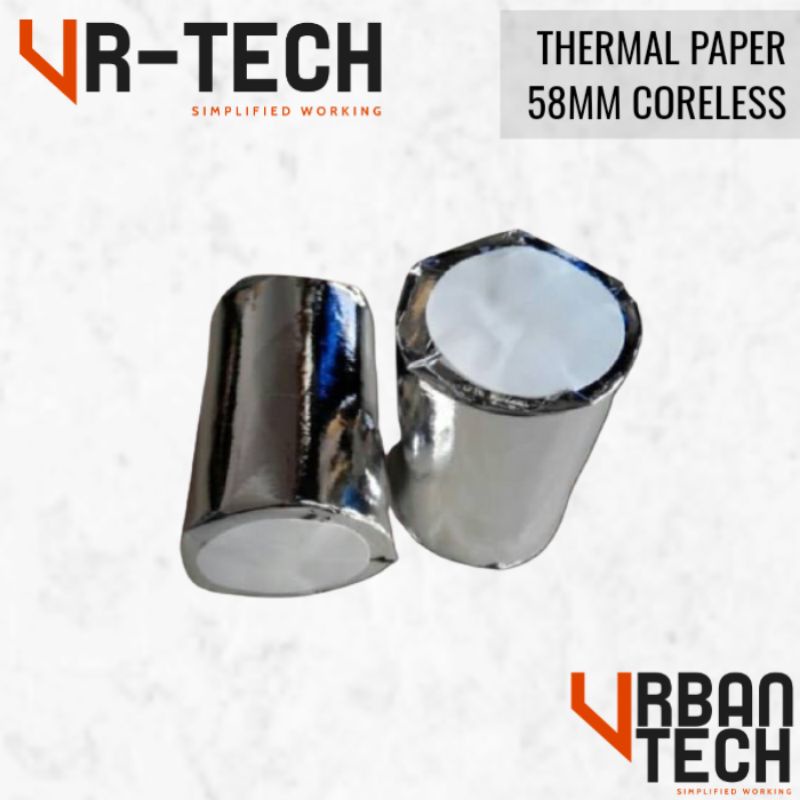 

KERTAS THERMAL 58x40MM CORELESS CETAK STRUK PRINTER KASIR THERMAL