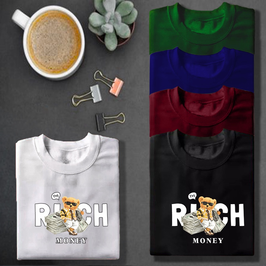 (COD) KAOS DISTRO TERBARU MOTIF MONEY  - KAOS ONIC - BAJU - KAOS POLOS - BAJU KAOS - KAOS OBLONG