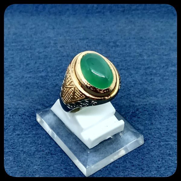 CINCIN BATU AKIK NATURAL GREEN TOPAZ HIGH QUALITY PREMIUM KANTORAN