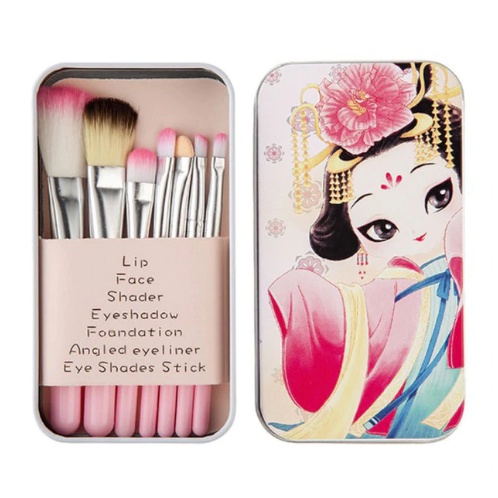 Kuas Make Up Brush 7 in 1 Kuas Kartun