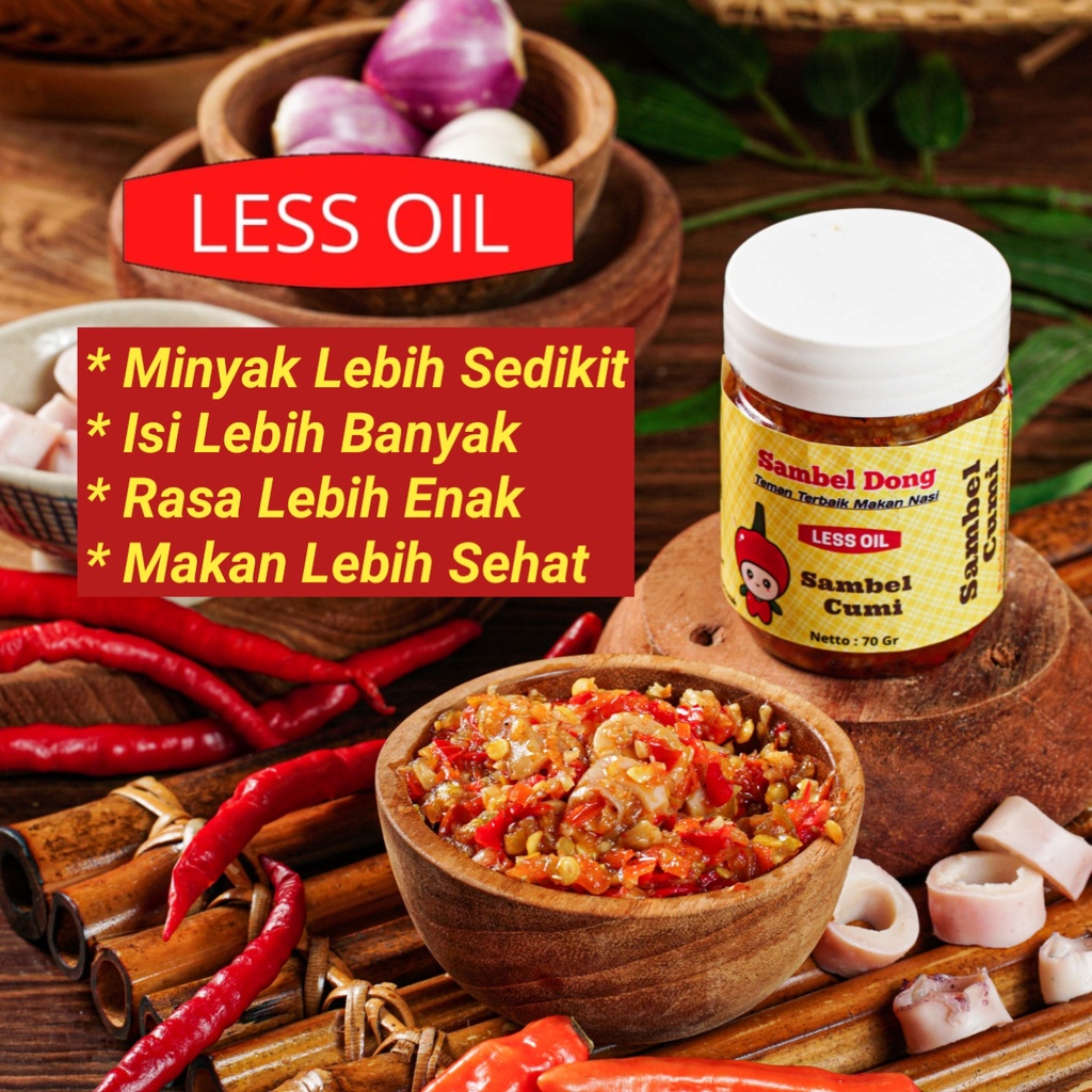 

Sambal Cumi Botol 70 Gram Homemade, Less Oil, Enak Kualitas Premium, Isi Banyak Sebotol Penuh, Minyak Sedikit, Pedas Gurih Bikin Nagih, by SAMBEL DONG