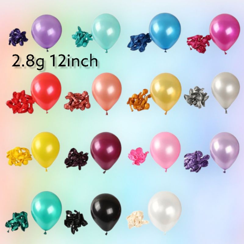 Balon Latex Metalik Balon Pesta Ukuran 12inch Warna Warni Harga Per 1pcs Balon Harga Persatuan