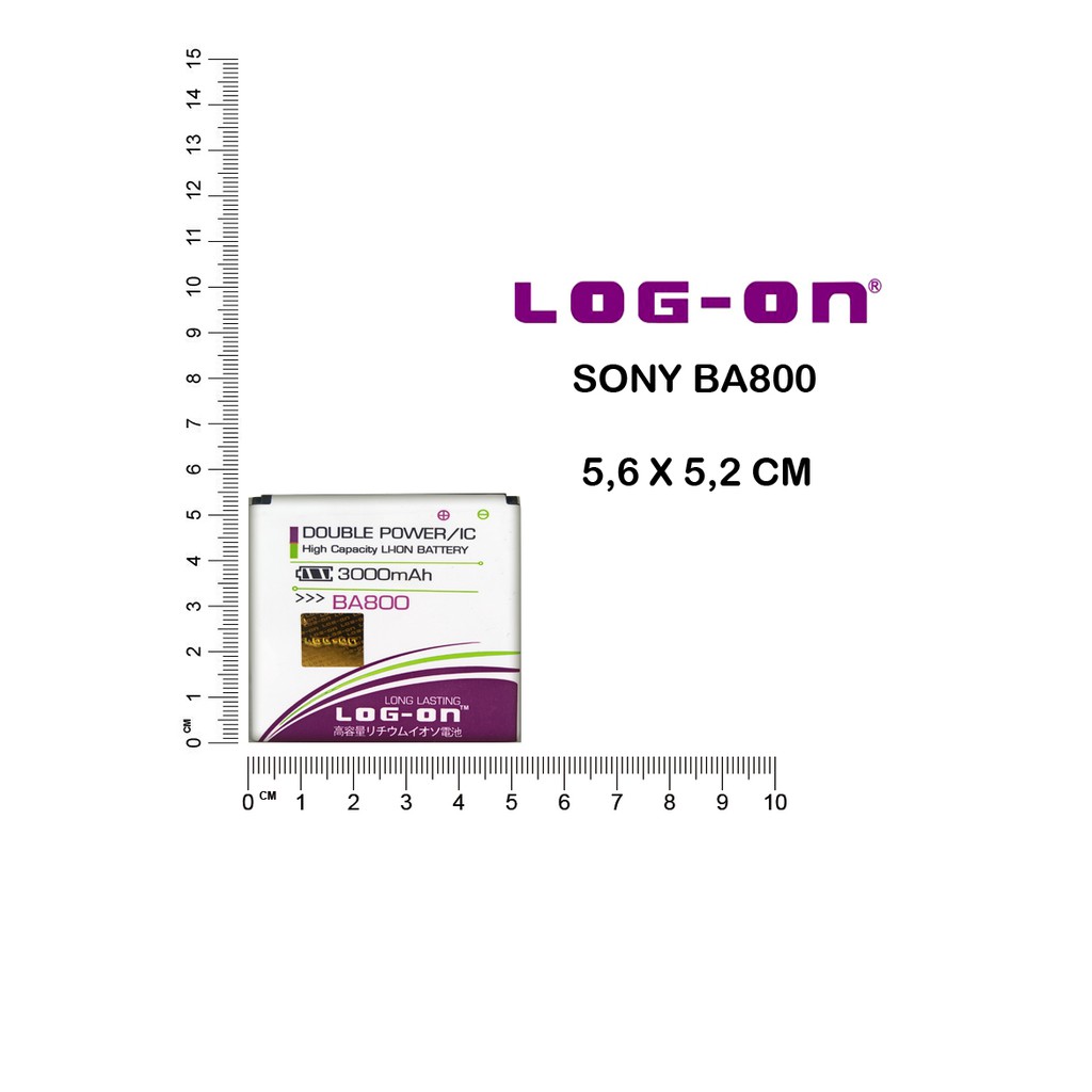 BATERAI SONY XPERIA S - SL - V - BA800 - LOG ON DOUBLE POWER BATTERY