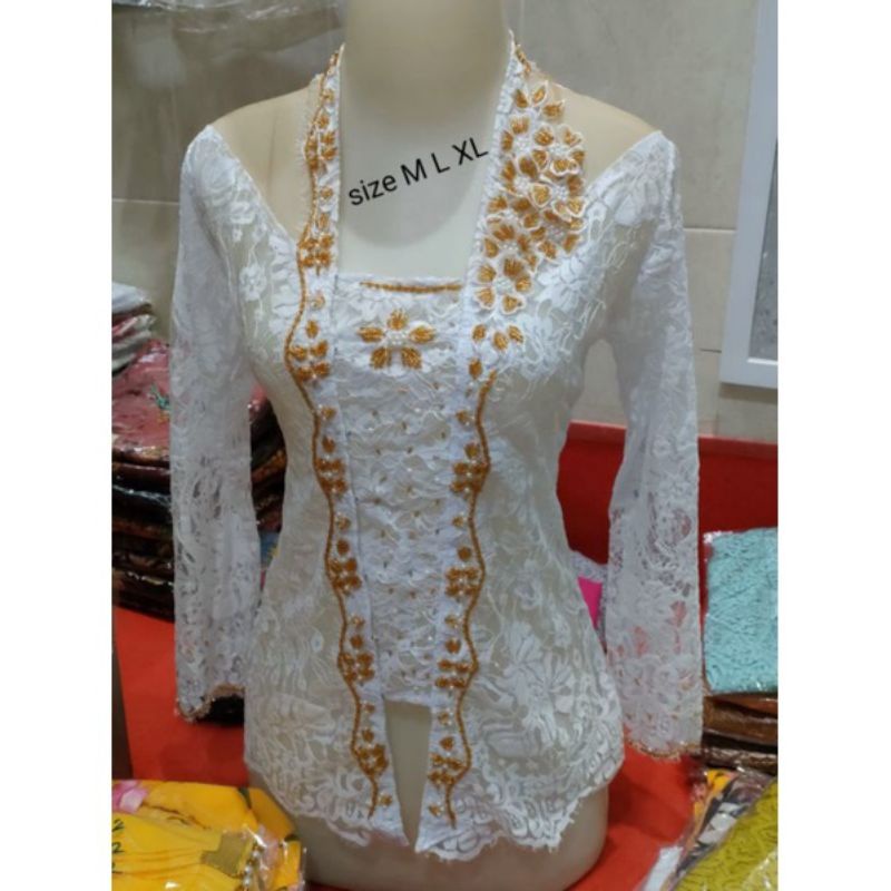Kebaya jadi Payet tumpuk /Payet bunga /kebaya Bali brokat /kebaya murah /kebaya Payet nikah