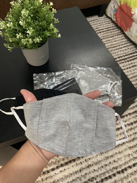 Masker Kain 3 Lapis Selip Tissue Filter Jadi 4 Lapis 4ply Face Mask Katun Anti Debu Cotton Mask