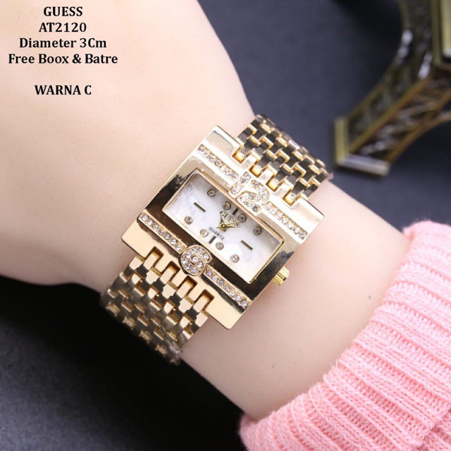 PARTAI TERBAIK POLITIK TRONJAL TRONJOL ASLI 02 / Jam Tangan Wanita GUESS Segi Rantai AT2120 Super