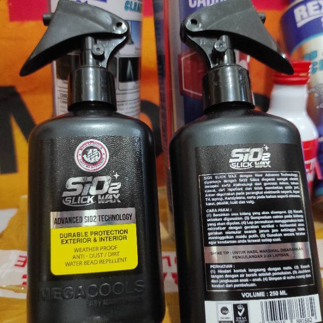 Megacools SiO2 Slick Wax 250ml Pengkilap Pelindung Cat Mobil Motor Dan Alat Elektronik