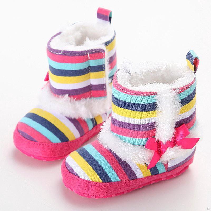 Sepatu Bot Bayi Baru Lahir 0 18 Bulan Bayi Desain Pelangi  