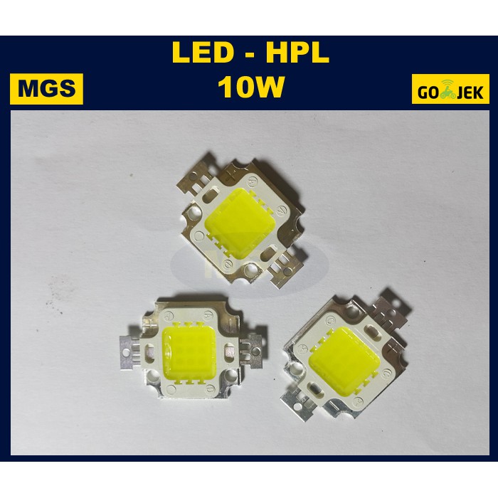50PCS LED HPL 10W + Pendingin 10 Watt Putih