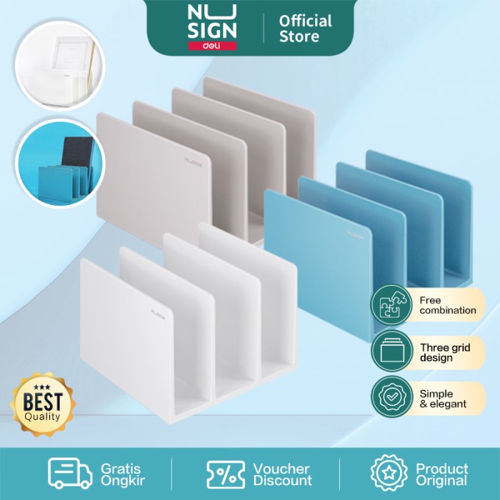 

BAYAR COD Nusign Book Stand / Stand Untuk Buku 3 Sekat Mudah Dibersihkan NS006 PROMO Kode 99
