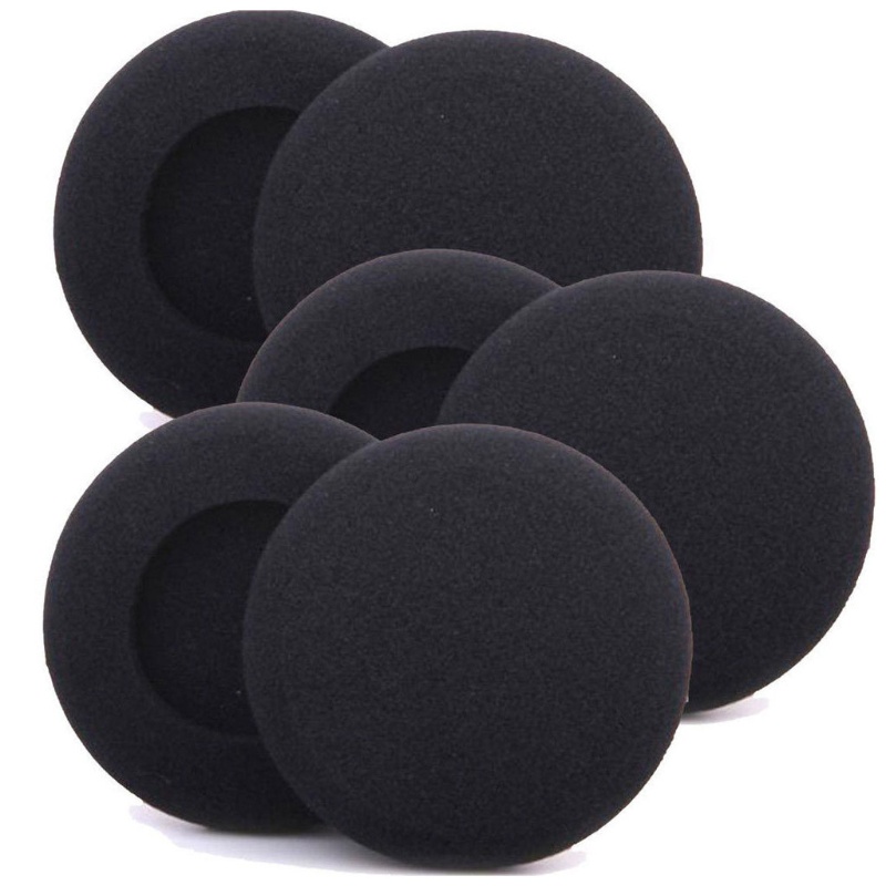 Btsg 10Pcs / set Bantalan Telinga Pengganti Bahan Memory Foam Lembut 50mm Untuk Headset