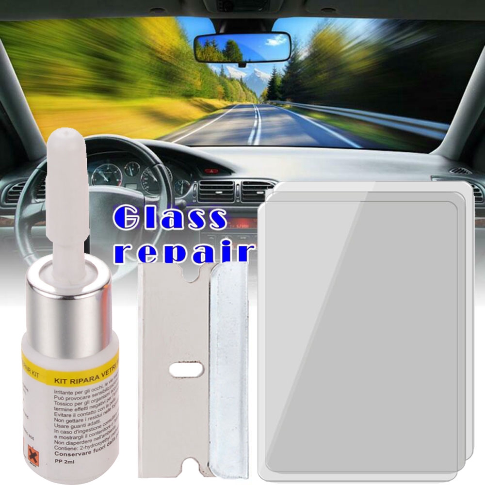 1 Set Car Window Glass Crack Chip Resin Windscreen Windshield Repair Tool Kit
