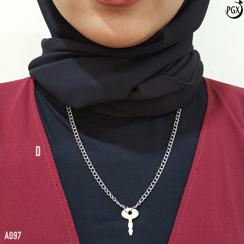 PGX Kalung Rantai Wanita Gembok Panjang Hijab Multilayer - A097