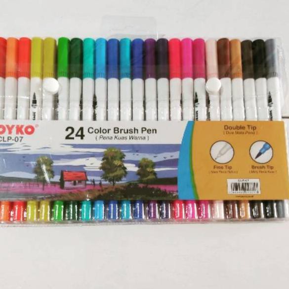 

Telah Hadir.. 24 Color Brush Pen / Pena Kuas Warna double tip (dua mata pena ) CLP-07