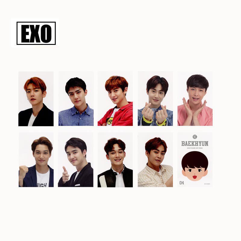 [ READY STOCK ] EXO FIGURE KEYRING PHOTOCARD