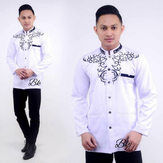 Baju Koko Bordir Jasko Bordir Koko kekinian Baju Koko terlaris Baju koko mewah