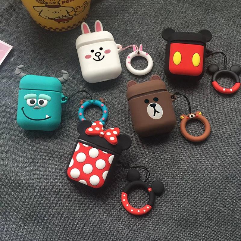 Casing Case Pelindung Cover Belakang Bahan Silikon Untuk Airpods 1 2