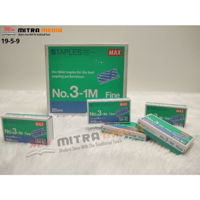 

ISI STAPLES NO.3 PERKOTAK ISI 20 PAK