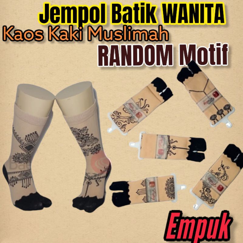 Kaos Kaki Jempol Batik Tebal Dan Empuk /Kaos Kaki Henna/Kaos Kaki Jempol Muslimah/Kaos Kaki Jempol