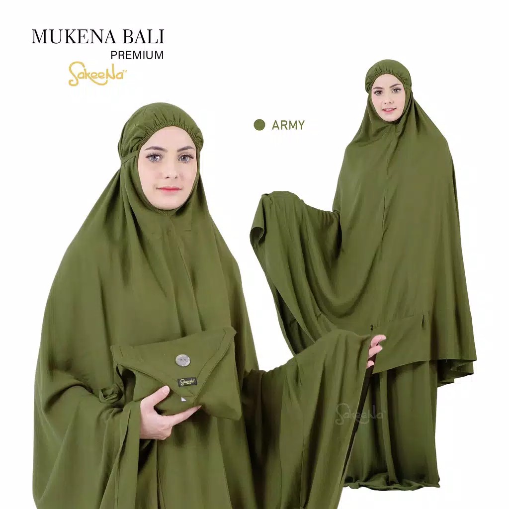 COD MUKENA   RAYON BALI SAKEENA  JUMBO  SakeeNa Dewasa Jumbo Polos FASHION WANITA MUSLIMAH