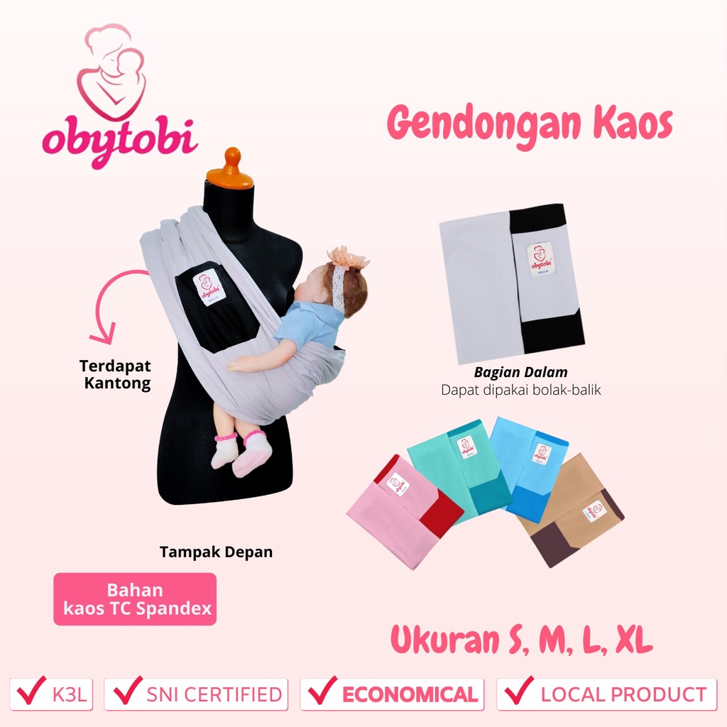 Obytobi by Obayito Geos / Gendongan Kaos Polos OB-087-B