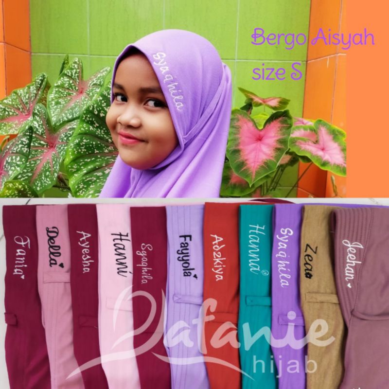 JILBAB BERGO ANAK BY RAFANIE HIJAB TERMURAH SIZE S
