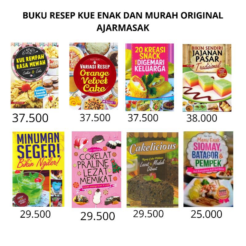 

JPRDBOOKSTORE PROMO BUKU RESEP KUE REMPAH JAJANAN PASAR SNACK KELUARGA SIOMAY BATAGOR PEMPEK