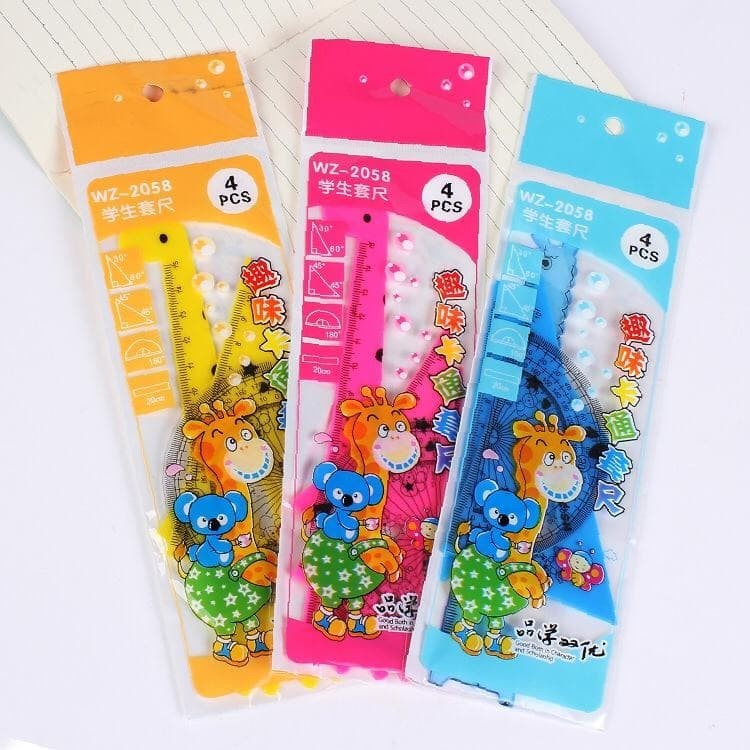 UNNISO - Giraffe Ruler Set/Penggaris Set/Drafting Supplies Stationery Ruler Set