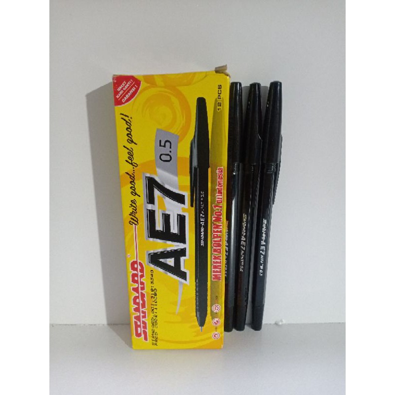 

[ LUSINAN ] Pulpen Bolpen Ball Point Standard AE7 0.5mm isi 12 pcs