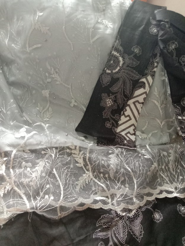(bisa Cod ) Ada Anak! Shopashop Solo Batik Couple Brukat Tille Azurra Motif Pager Selendang//ory Ljf