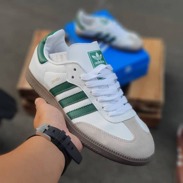 adidas samba og white green