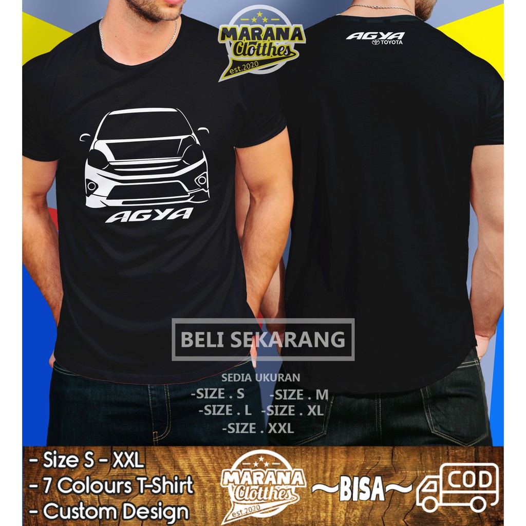 Kaos Mobil Toyota Agya Gen 1 Baju Otomotif
