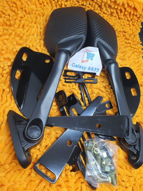 Spion R25-R15 Nmax Karbon Panjang + Breket Serpo dan Baut Anti Jebol