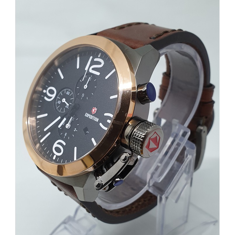 Expedition E 6339 Grey Ring Rosegold, Jam Tangan Pria, Original