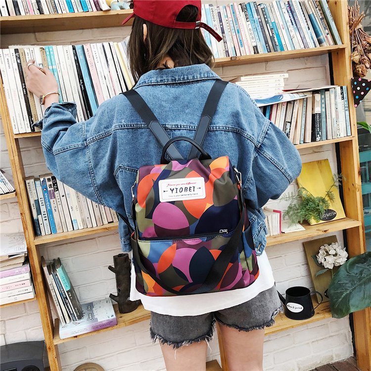 Satu7an T51 Tas Ransel Wanita Style Fashion Korea Rainbow Tas Punggung Kantor Kerja Sekolah Kuliah Backpack Cewek Multifungsi