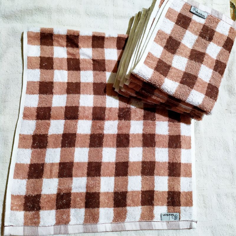 Handuk Marilon Kecil 35×80 Handuk Wajah Rambut Leher Motif Kotak