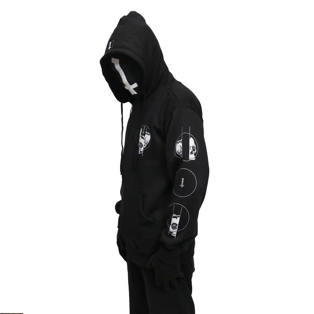 Heretic - Zip-up Hoodie - Broken Skull