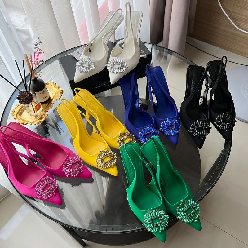 TMZ455 8CM HEELS SEPATU WANITA ZARA EMBELLISHED