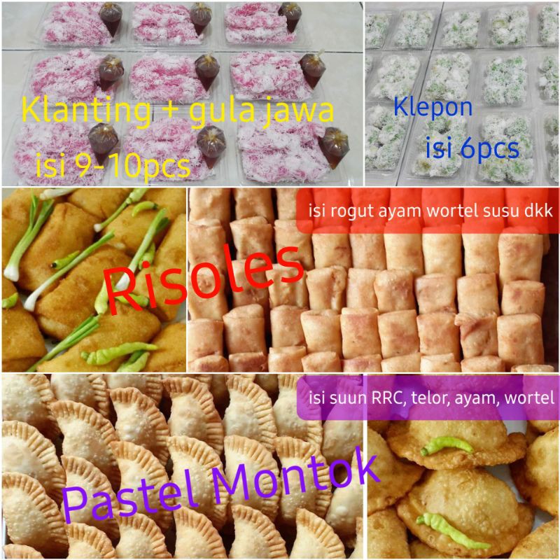 

Jajan Pasar 5 macam! Risol Risoles Pastel Klanting Klepon Tradisional Murah Surabaya