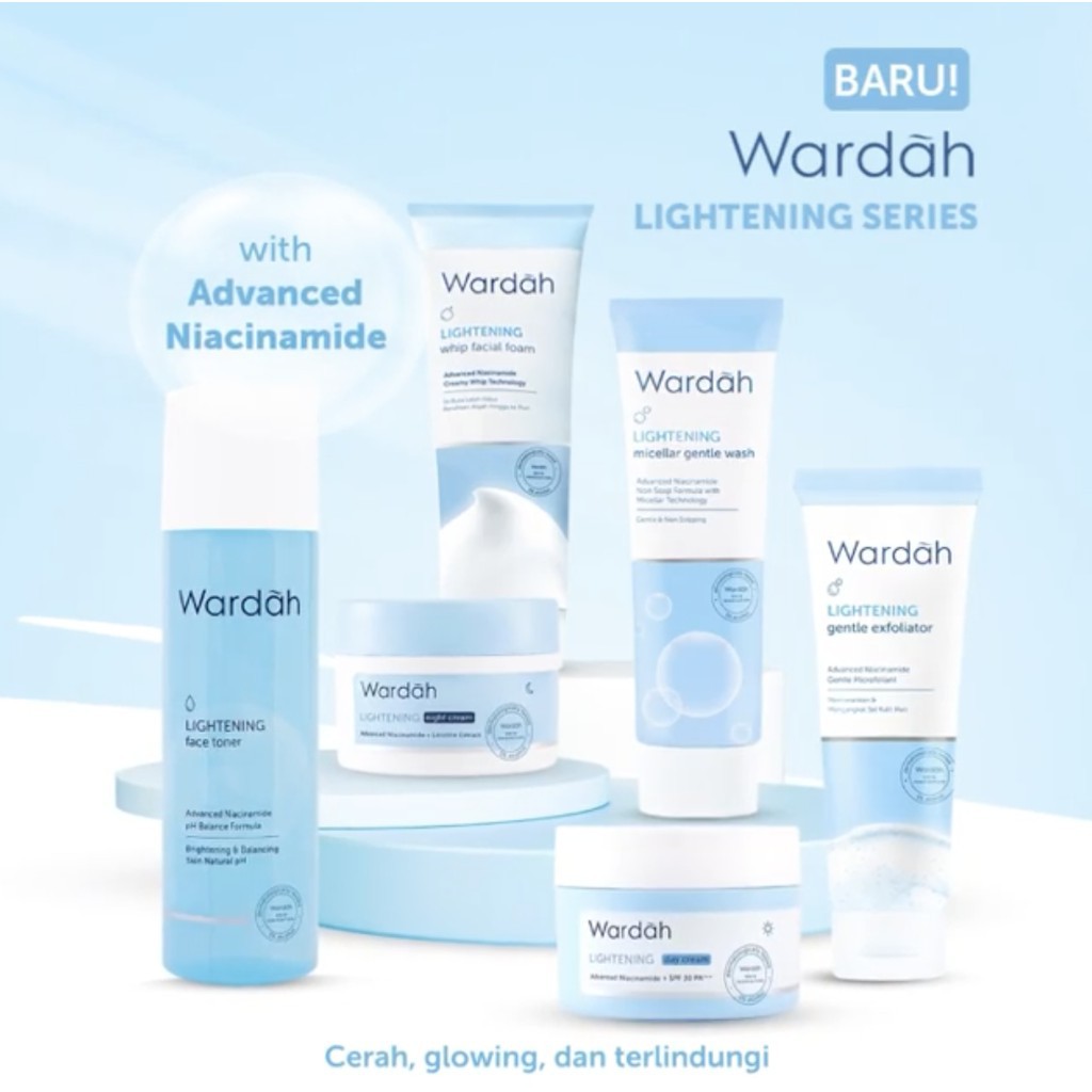 WARDAH Lightening Series | Day | Night Cream Face Wash Facial Foam Mask Scrub Toner Milk