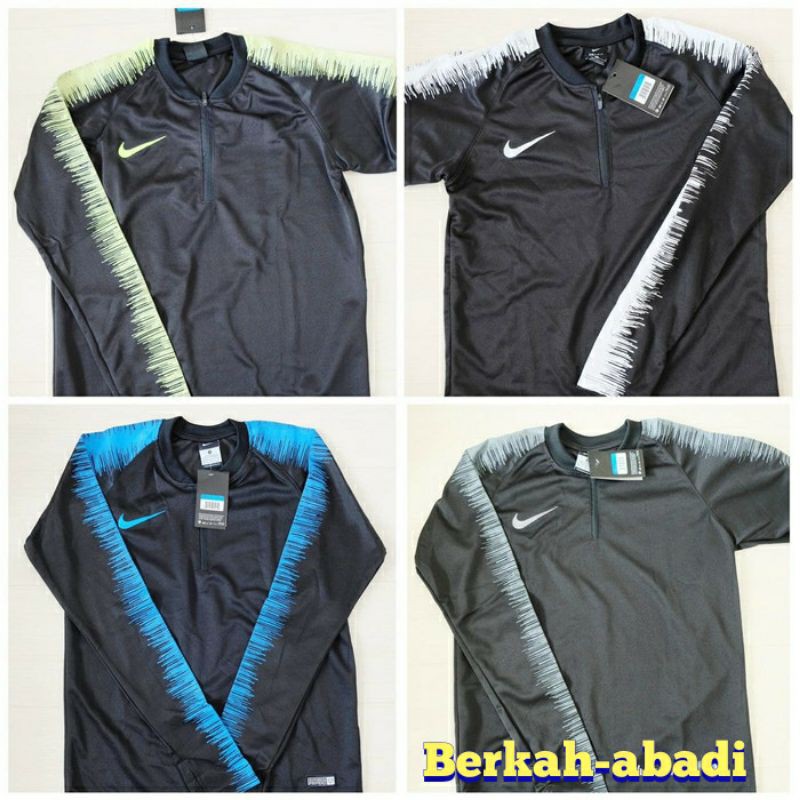 JAKET RUNNING TRAINING CYCLING SEPEDA - MIDLAYER NIKE - SQUAD THUMBHOLE GRADE ORI IMPORT